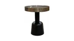 Matt Antq Brass Side Stool Table 2