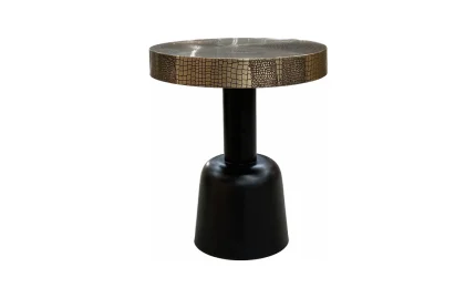 Matt Antq Brass Side Stool Table 2