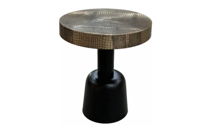 Matt Antq Brass Side Stool Table