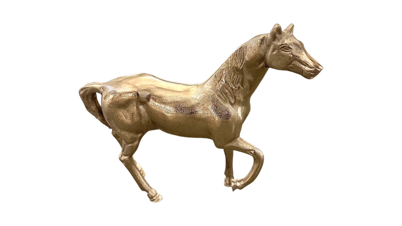 Aluminum Horse Figure Gold Silver Aluminum Horse Figure Gold Silver