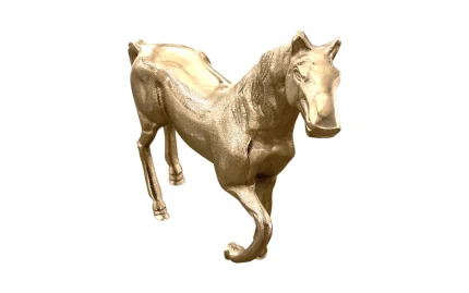 Aluminum Horse Figure Gold Silver 2