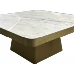 Iron and Marble Center Table
