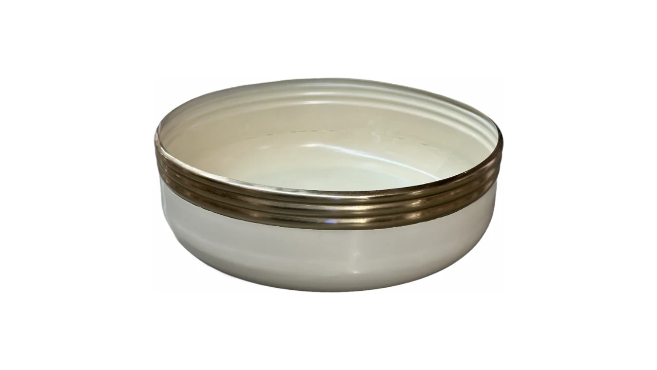 Matt Antq Brass Enamel Planter Matt Antq Brass Enamel Planter