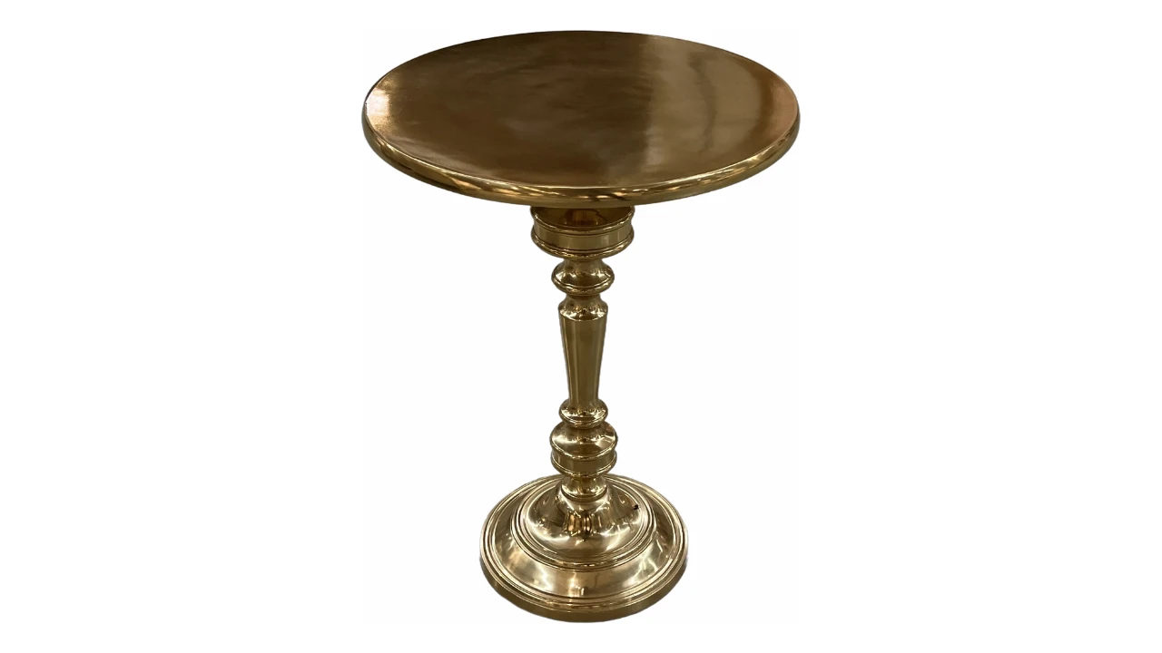 Matt Antq Brass Side Stool 2 Matt Antq Brass Side Stool 2