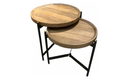 Metal Mango Wooden Side Stool