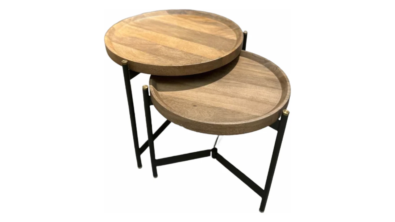Metal Mango Wooden Side Stool Metal Mango Wooden Side Stool