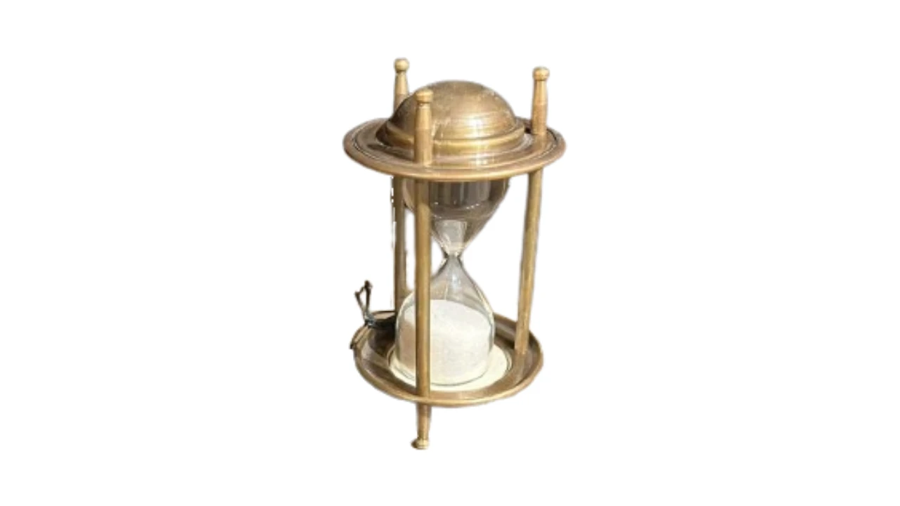 Sand Clock Stone and Brass Sand Clock Stone and Brass