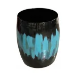 Los Cabos Iron Vase 19x16   Enamel