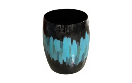 Los Cabos Iron Vase 19x16   Enamel
