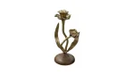 Taper Candle Holder Trinket Gold 2