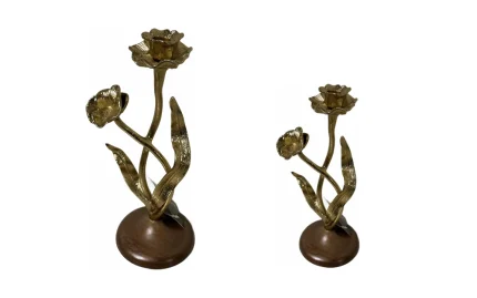 Taper Candle Holder Trinket Gold Small & LArge