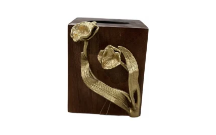 Tissue Box Trinket Gold