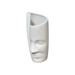 White Face Vase Ceramic Small